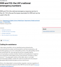 999 and 112: the UK's national emergency numbers